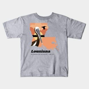 USA State of Louisiana Psalm 2:8 - My Inheritance and possession Kids T-Shirt